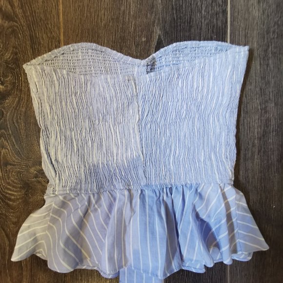 Zara Peplum Strapless Top - Picture 2 of 2